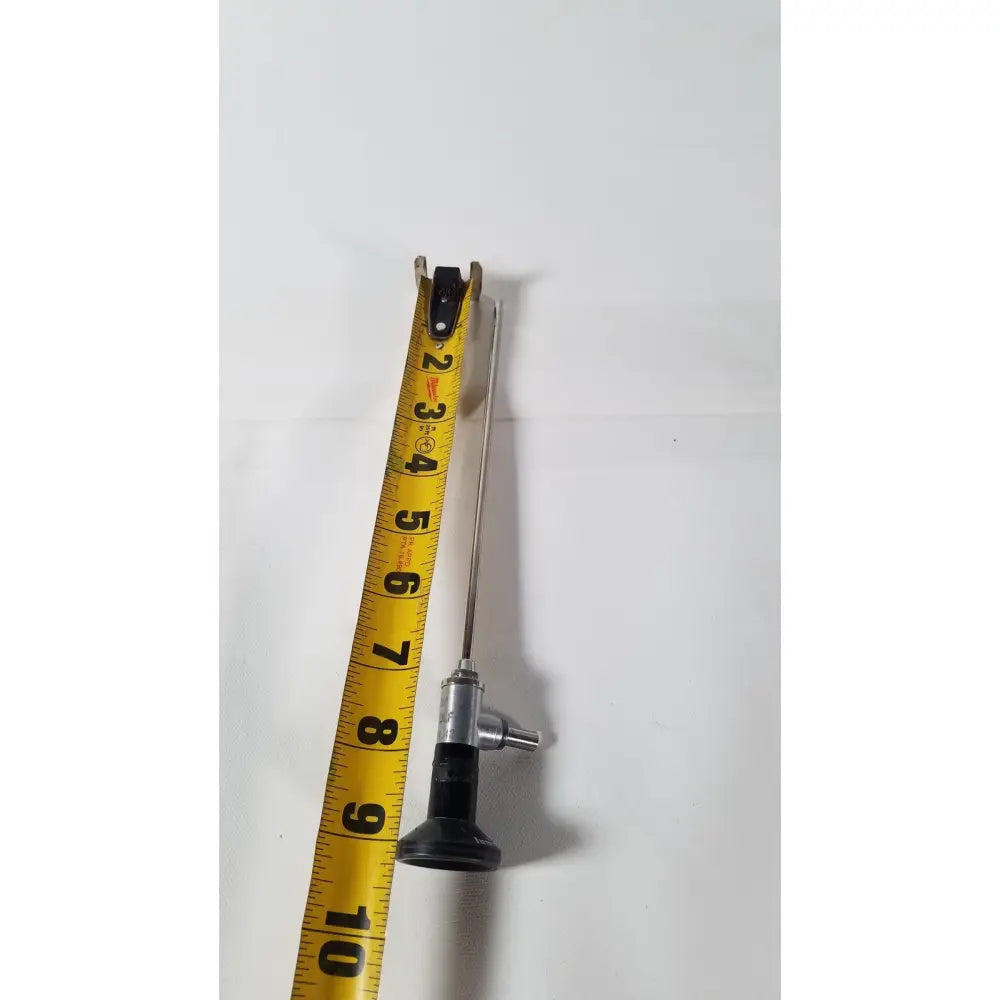 R wolf 8471.42 25 degree rigid arthroscope with silver and black metal handle and flexible slender tube for reuse medical use