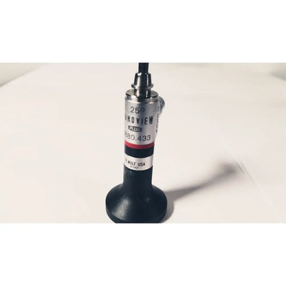 Black rubberized rigid arthroscope with silver metallic top and label reading 250 ankoview plus 880.433 p.wolf usa