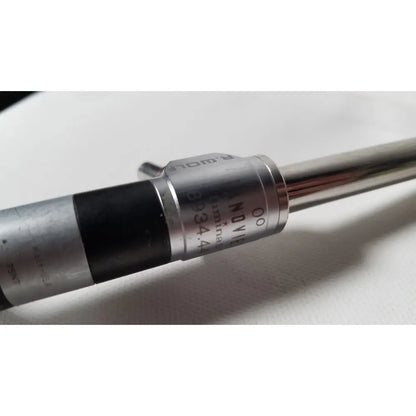 Silver metallic micrometer with black rubber grip and engraved markings for r wolf panoview 10mm degree rigid lumina