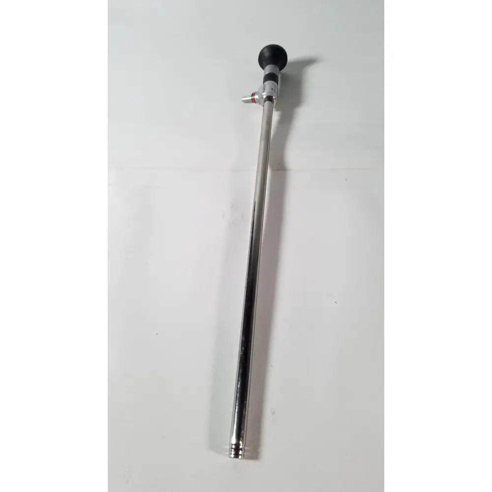 Silver-colored metal r wolf 8934.441 panoview 10mm degree rigid lumina endoscope with black spherical tip and valve
