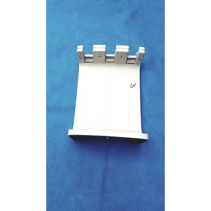 White plastic mounting bracket with four silver metal clips for rainin e3 rapid charge stand accessory