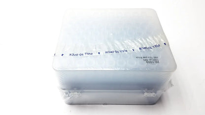 Rainin hr-1000 liftcover box of 1000 microliter tips in transparent plastic packaging for reuse medical applications