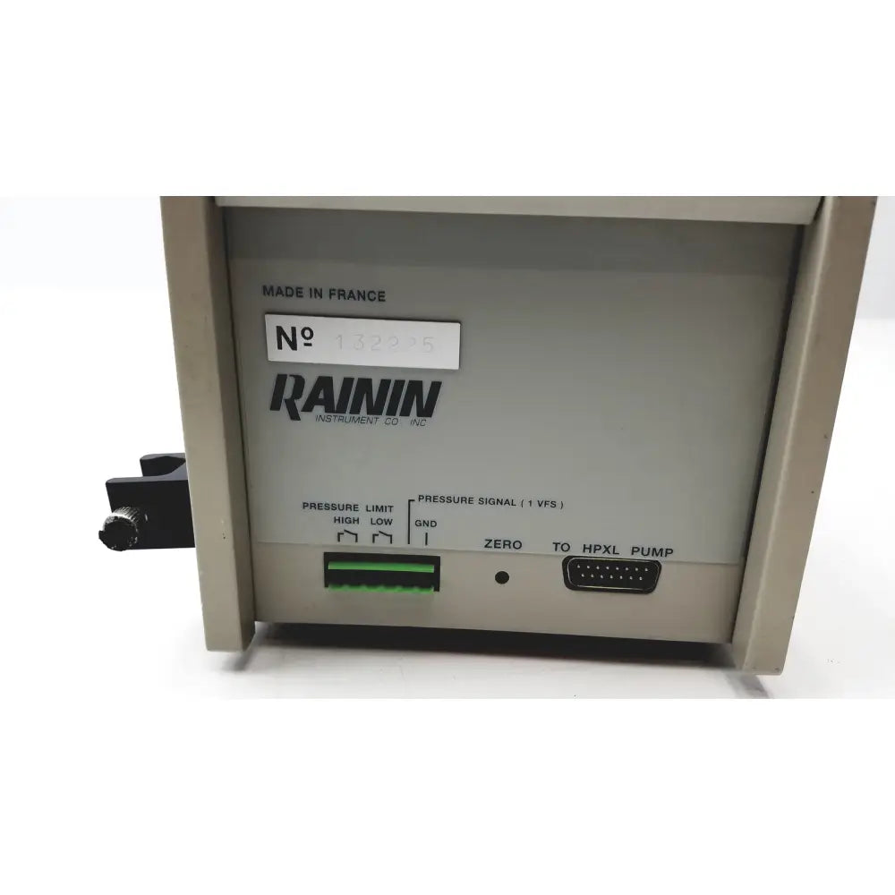 Beige metallic rainin pressure module 8700 psi designed for precise reuse medical applications and high-pressure control