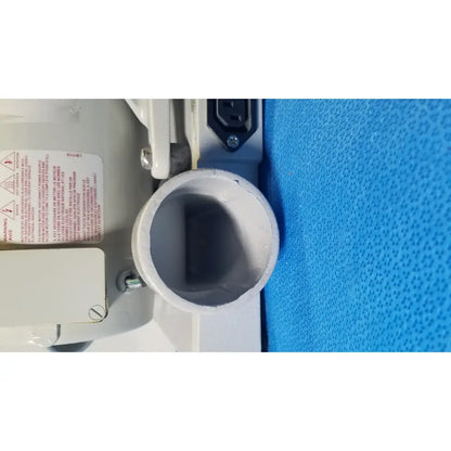 White plastic pipe fitting with circular opening and smooth edges for ray foster high speed dental alloy grinder ag05