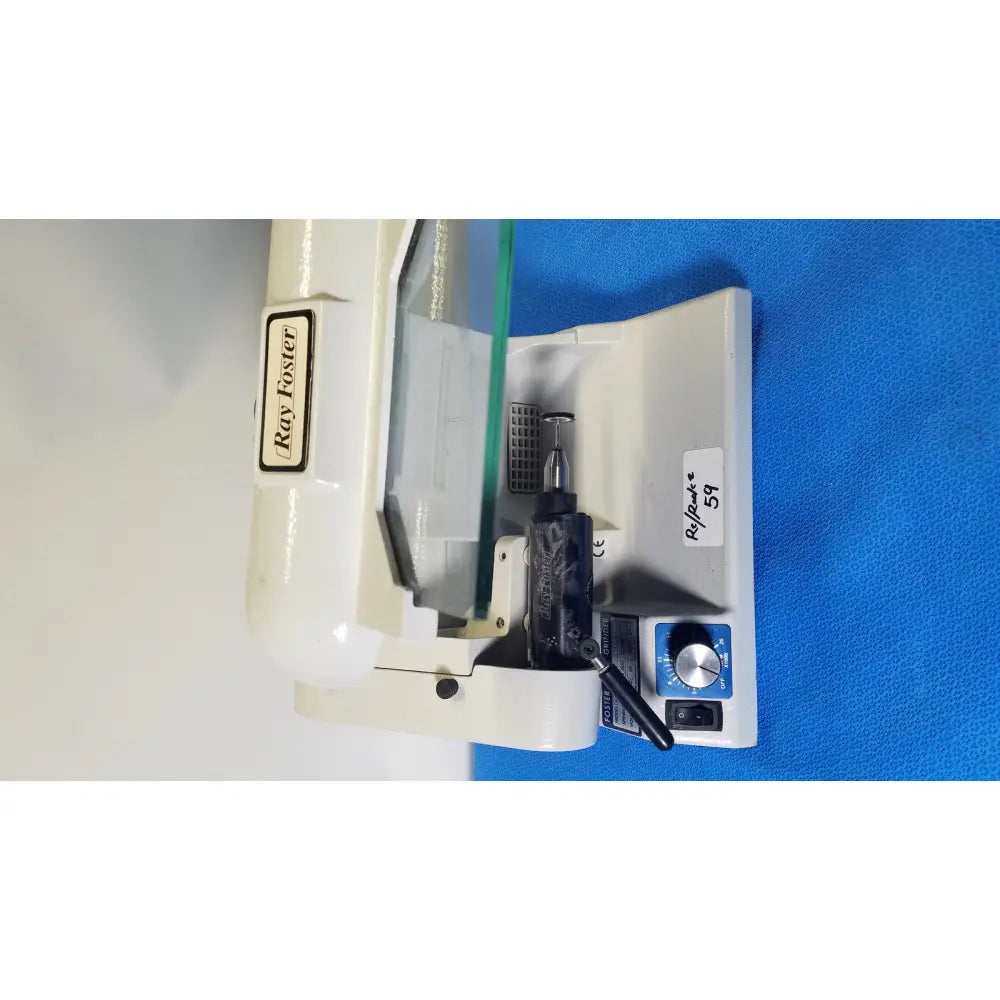 White ray foster high speed dental alloy grinder ag05 with black handle and blue control panel for precise grinding