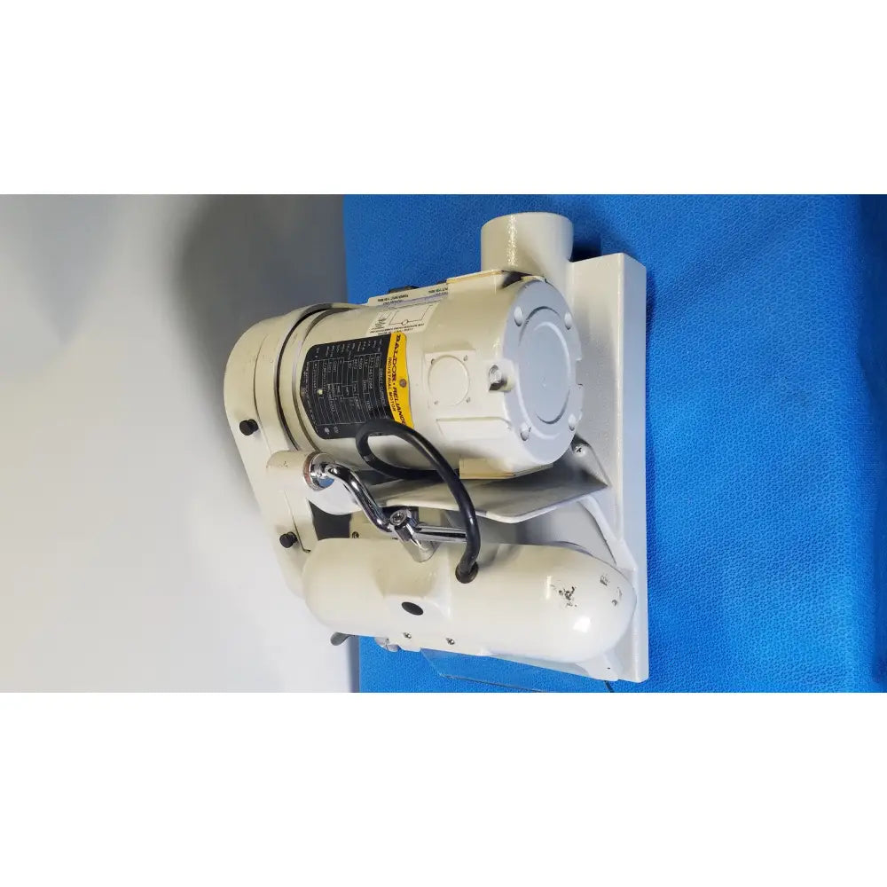 White industrial pump with chrome fittings and hoses for ray foster high speed dental alloy grinder ag05 model