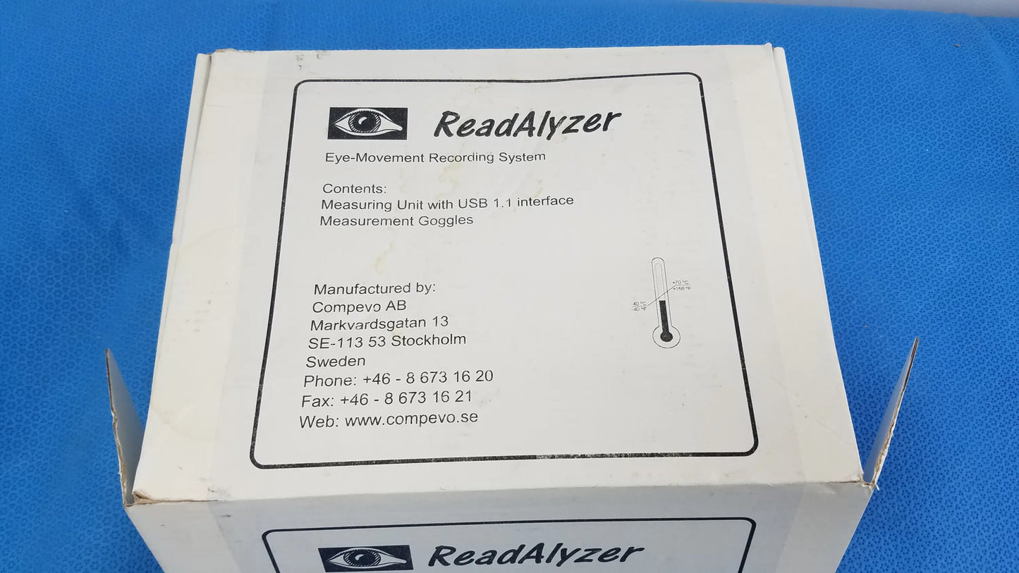 ReadAlyzer Eye-Movement Recording System Eye Movement Tracking and Analysis System, second-hand product photo 13