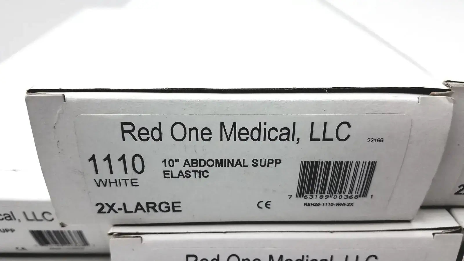 Red One Medical 1110 White 10" Abdominal Support Elastic Size 2X-L - Lot of 11 Abdominal Binder, new product photo 2