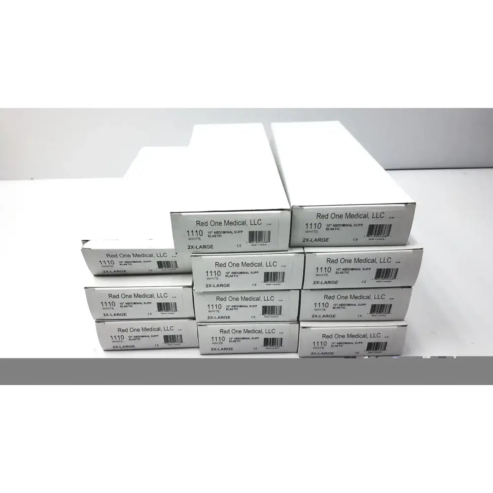 Red One Medical 1110 White 10" Abdominal Support Elastic Size 2X-L - Lot of 11 Abdominal Binder, new product photo 1