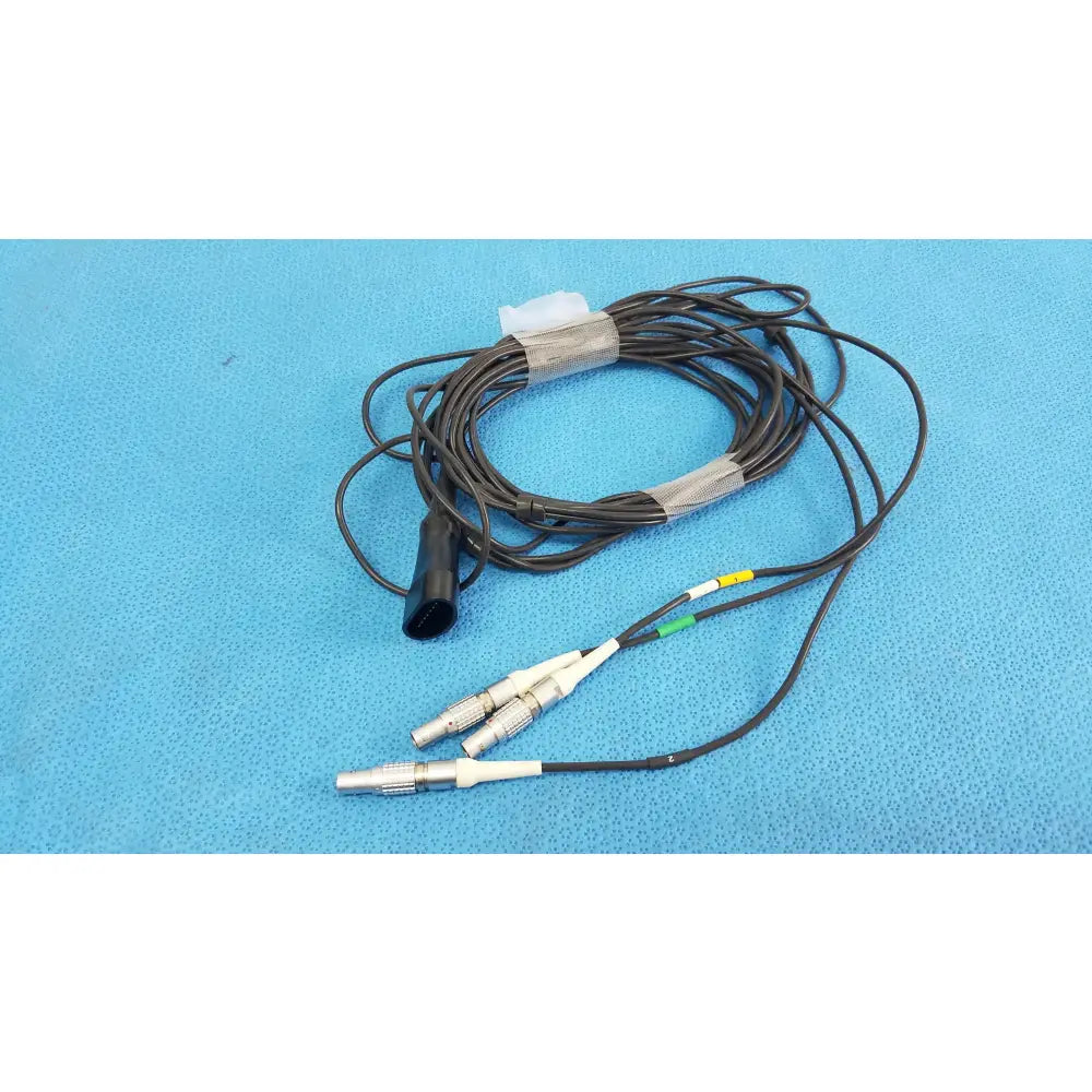 Reuse Medical Equipment Redel Cables Three LEMO Connectors Green Black White Multi-Connector Cable, second-hand product photo 1