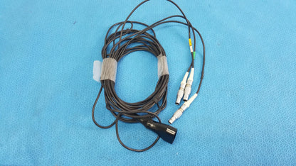 Reuse Medical Equipment Redel Cables Three LEMO Connectors Green Black White Multi-Connector Cable, second-hand product photo 4