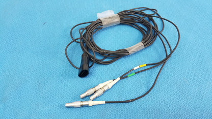 Reuse Medical Equipment Redel Cables Three LEMO Connectors Green Black White Multi-Connector Cable, second-hand product photo 1