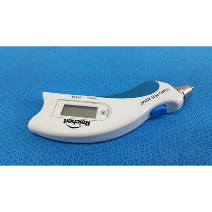White and blue reichert tono pen avia applanation tonometer a14a digital with small lcd screen and carrying case