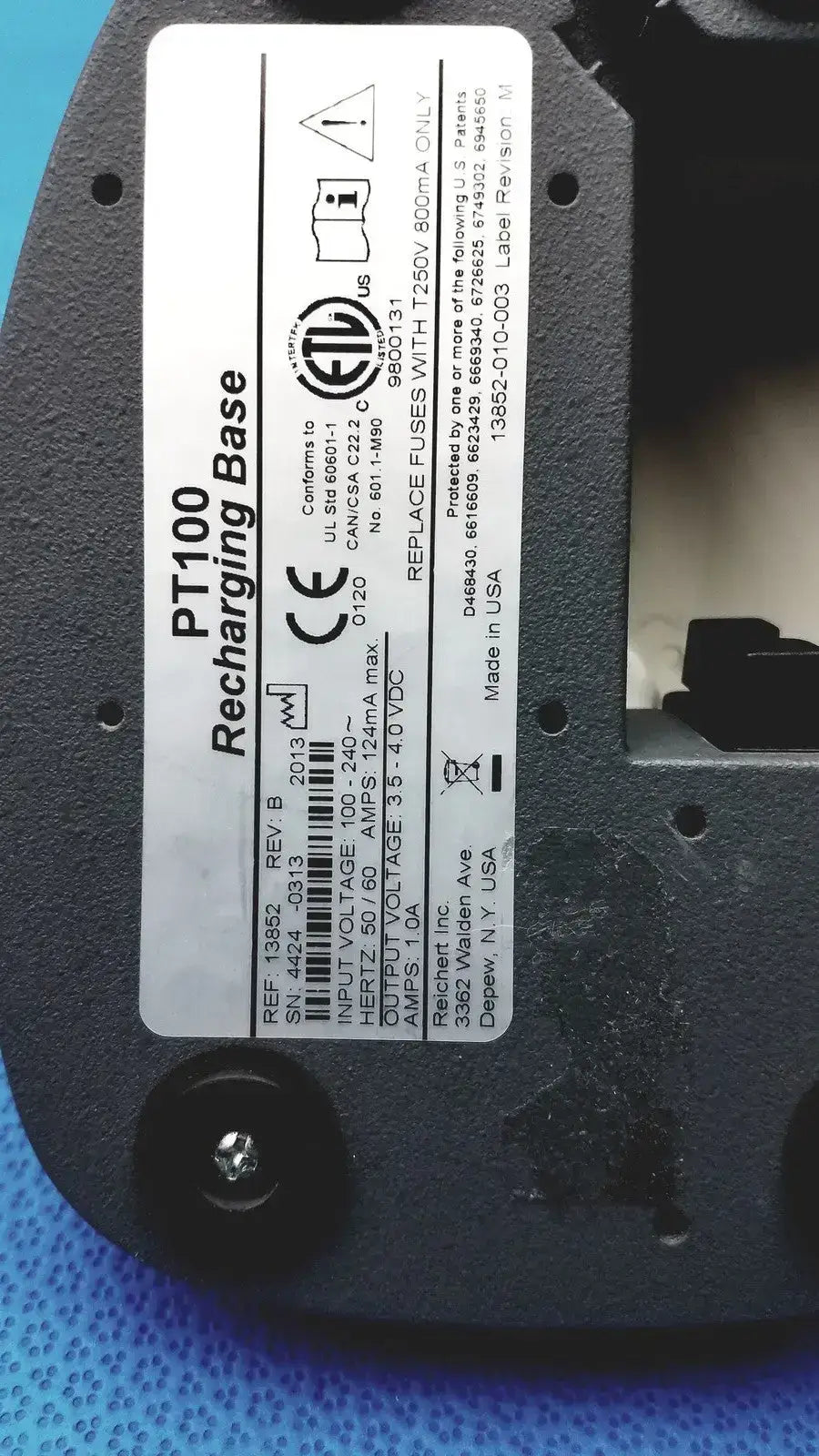 Reichert PT100 Recharging Base for Portable Non-Contact Tonometer NCT Medical Equipment Part, second-hand product photo 14