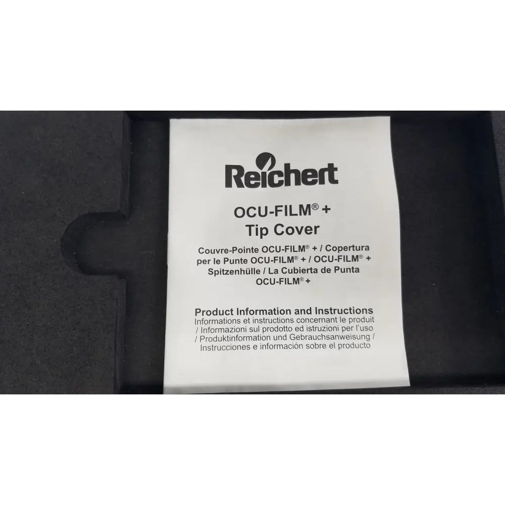 White paper label for reichert ocu-film plus tip cover compatible with reichert tono pen avia handheld tonometer case