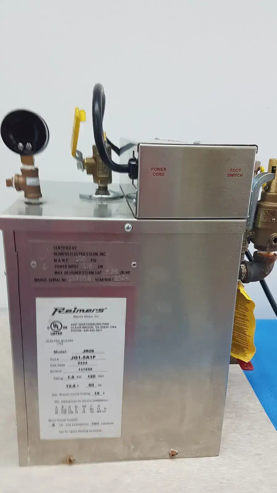 Reimers JR06 Steam-Cleaning Machine – Industrial Steam Cleaner Unit Steam-Cleaning Machine, second-hand product photo 6