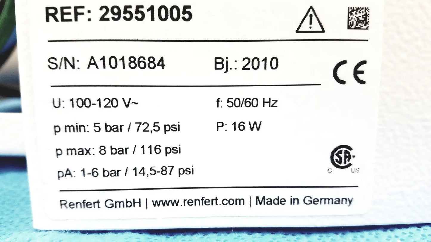 Renfert Basic Quttro IS Ref 29551005 With One Tank Laboratory Sandblasting Unit, second-hand product photo 18