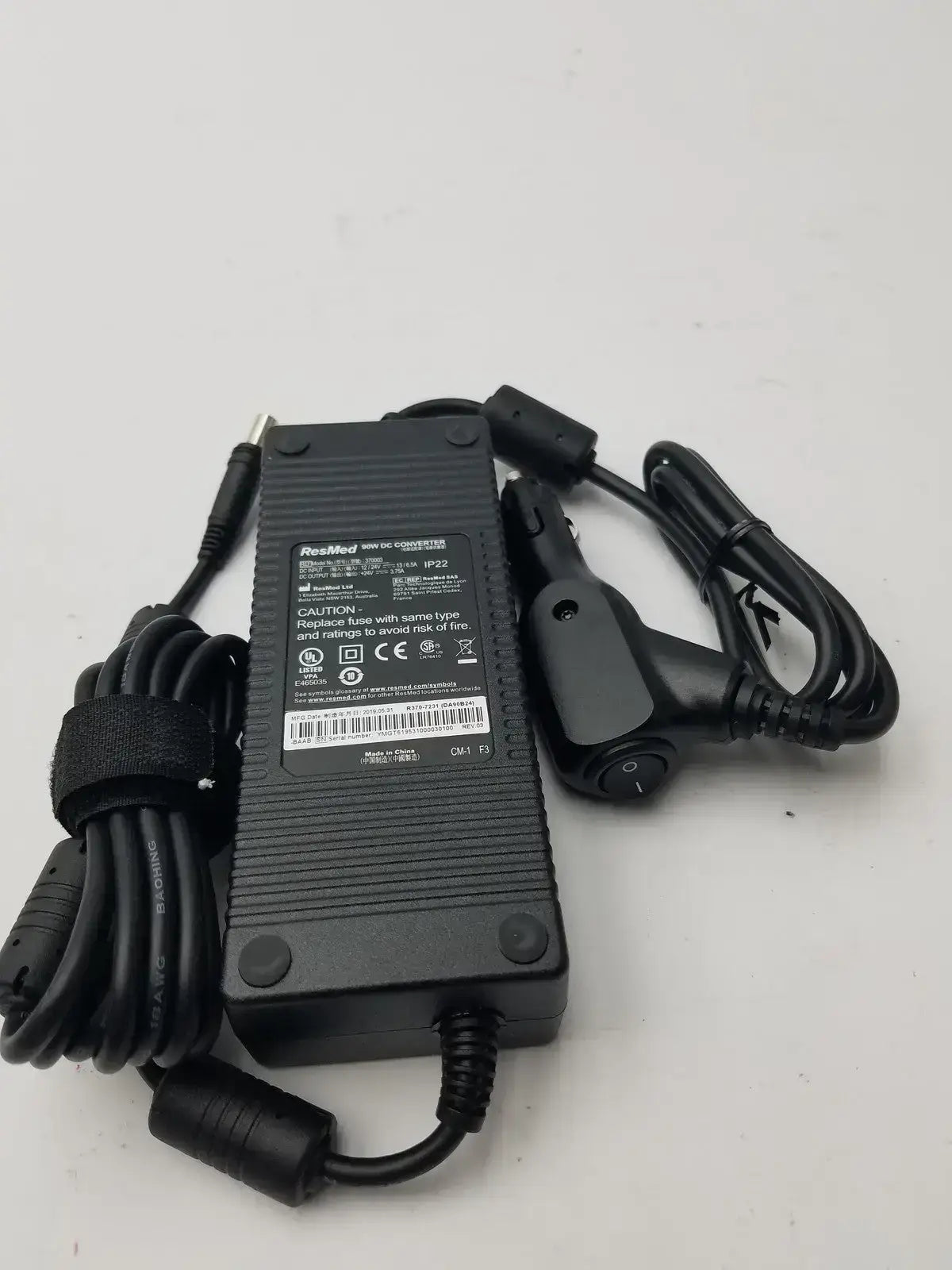 ResMed 90W DC Adapter R370-7231 DC Power Adapter, second-hand product photo 1