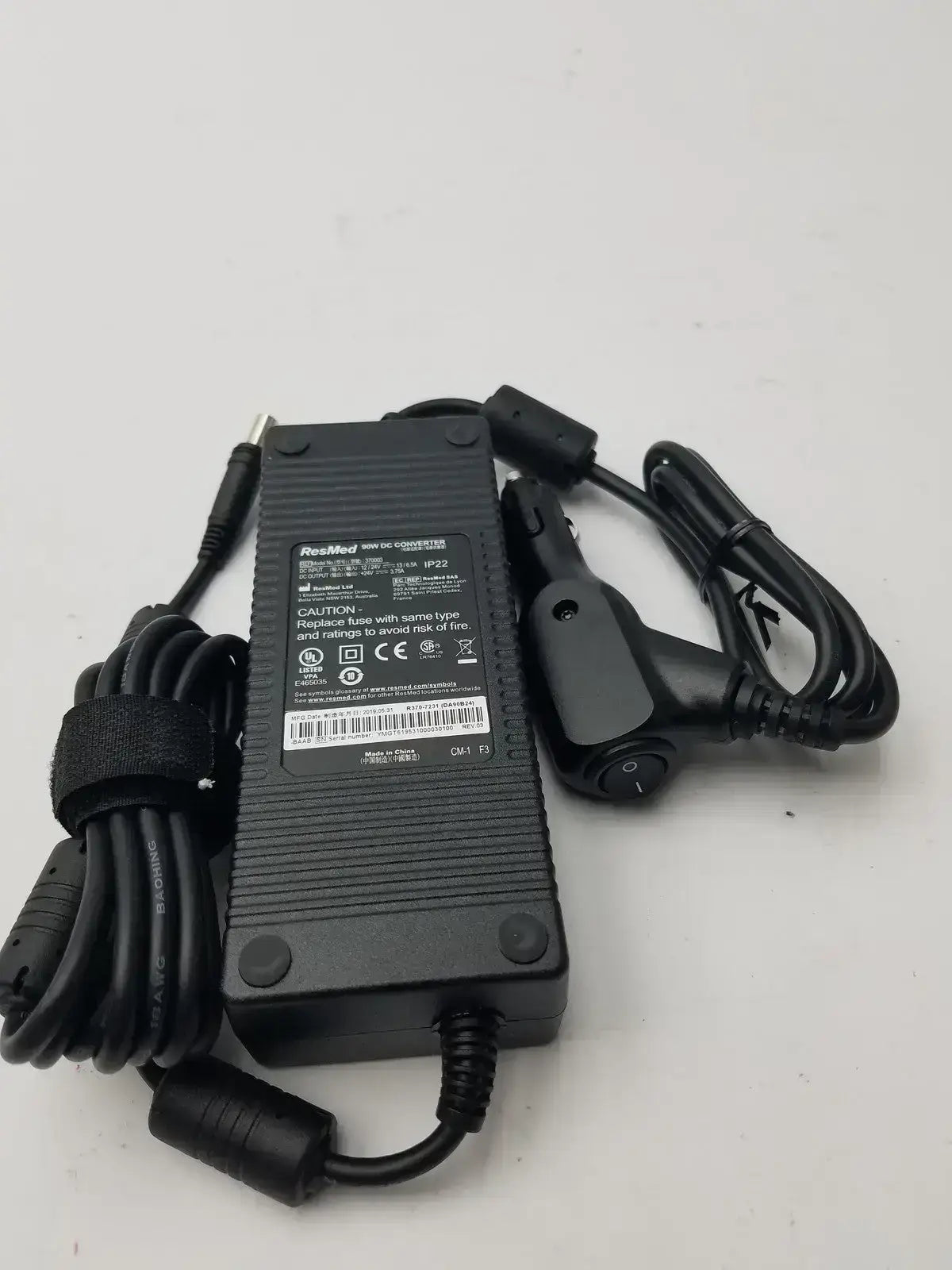 ResMed 90W DC Adapter R370-7231 DC Power Adapter, second-hand product photo 1