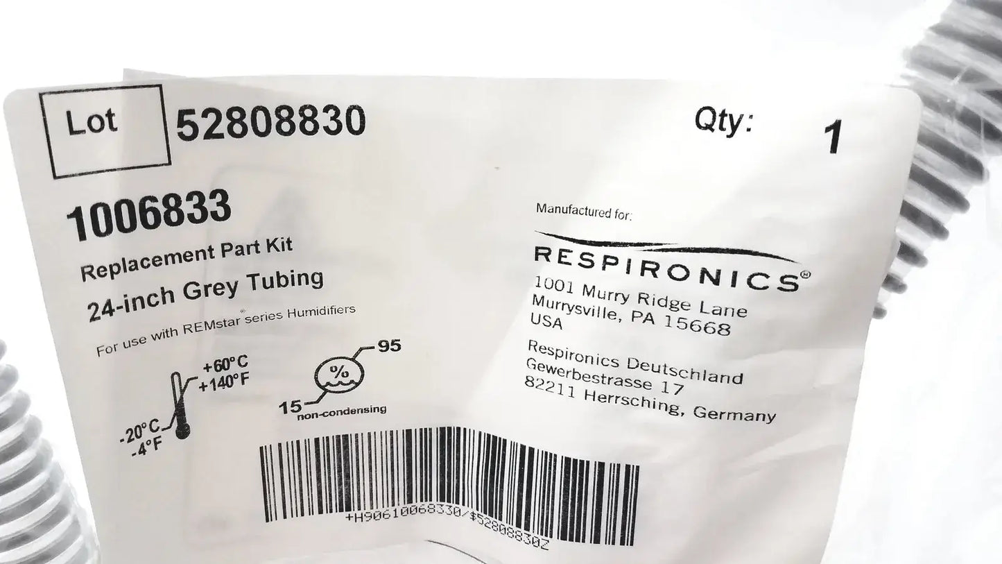 Respironics 1006833 Replacement Part Kit 24-inch Grey Tubing Replacement Parts, second-hand product photo 5