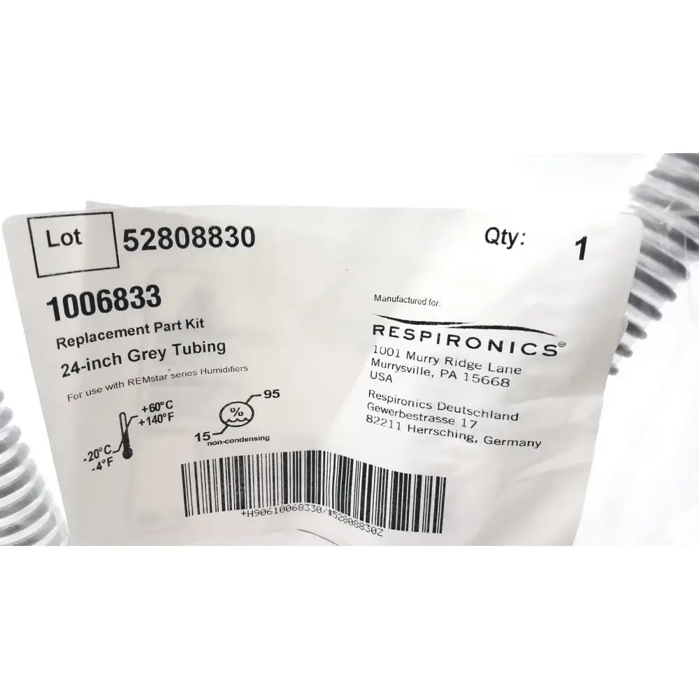 Respironics 1006833 Replacement Part Kit 24-inch Grey Tubing Replacement Parts, second-hand product photo 5