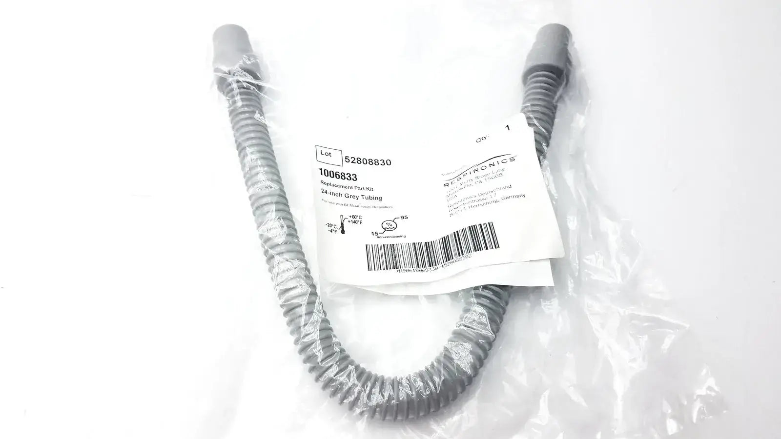 Respironics 1006833 Replacement Part Kit 24-inch Grey Tubing Replacement Parts, second-hand product photo 1