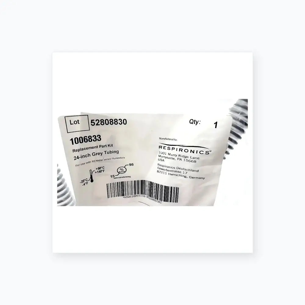 Respironics 1006833 Replacement Part Kit 24-inch Grey Tubing Replacement Parts, second-hand product photo 5