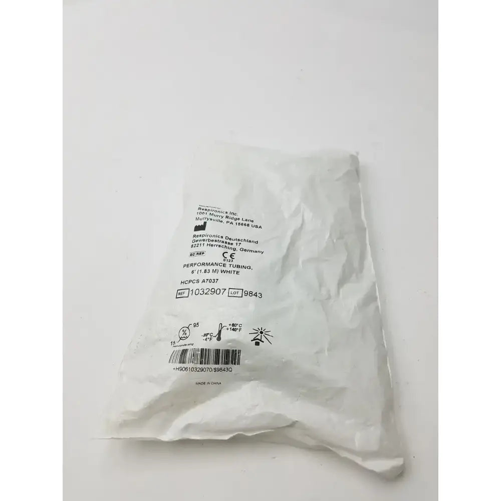 Respironics 1032907 Performance Tubing 6' (1.83 M) White Respiratory Tubing, new product photo 4