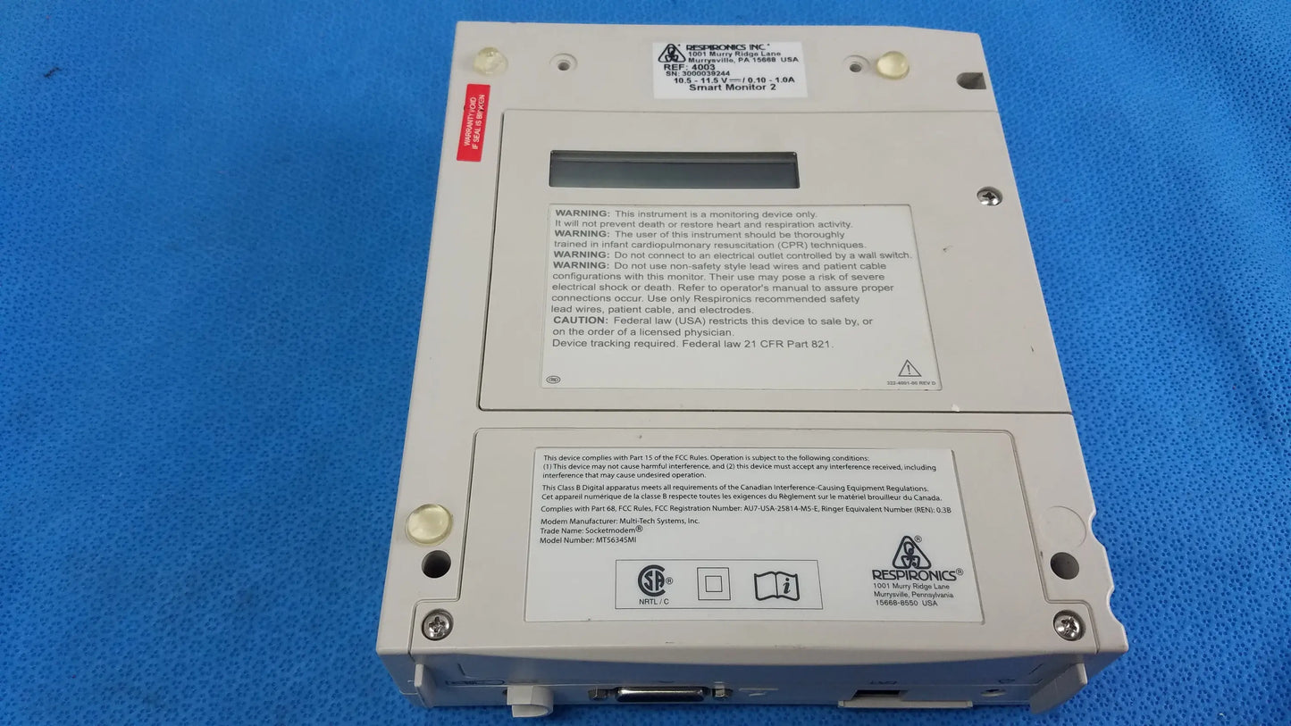 Respironics Smartmonitor 2 Apnea Monitor Ref 4003 Apnea Monitor, second-hand product photo 8