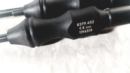 Black ergonomic screwdriver handles with engraved serial numbers and ce marking in richard wolf 8585.024 mini cystoscope tray