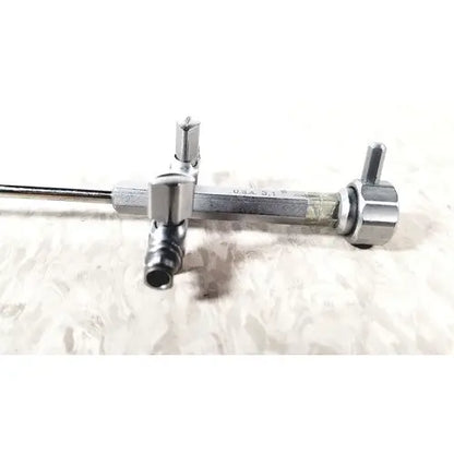 Silver richard wolf 8852.03 sheath surgical instrument with long slender shaft and multiple metallic joints for reuse medical use