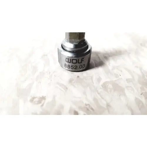 Silver metal socket wrench with wolf 8852.03 engraved on the head for richard wolf reuse medical sheath use