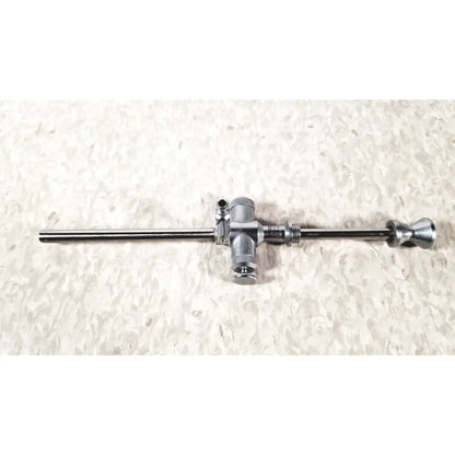 Silver-colored metal richard wolf 8933.01 7mm endoscope sheath with long slender shaft and articulated control knobs