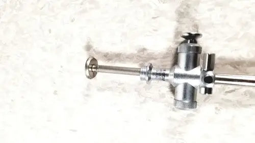 Silver metallic richard wolf scope sheath with cylindrical shaft and articulated joint for reuse medical procedures