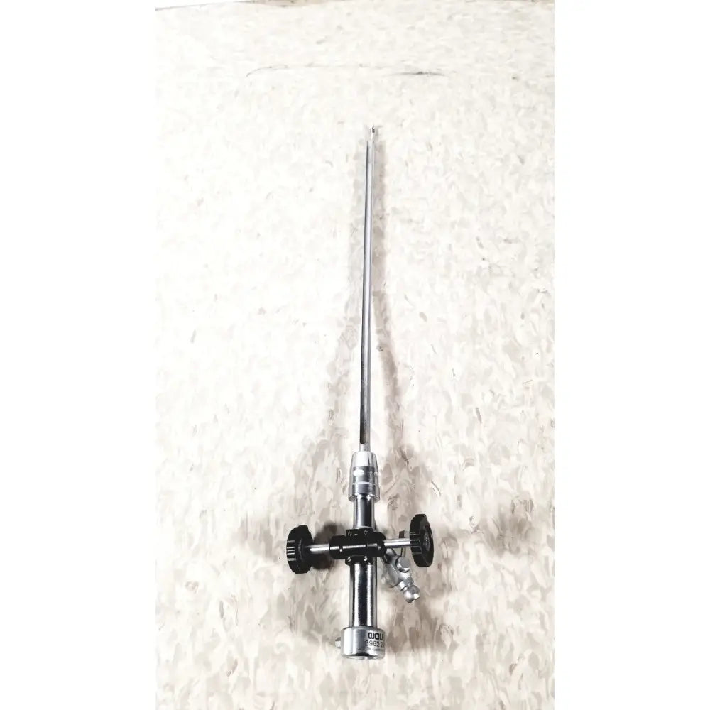 Silver richard wolf urology deflecting bridge with long slender shaft and black handles for endoscopy use