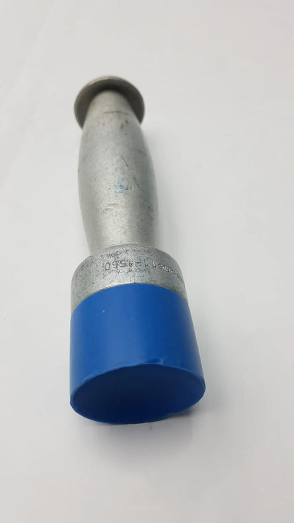 Blue rubber-tipped metal pipe end cap for richards 11-1560 femoral head driver orthopedic surgical instrument