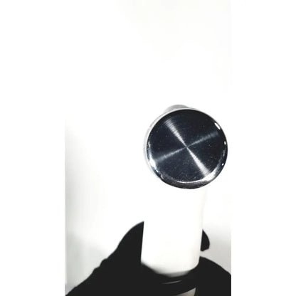 A sleek metallic cap with brushed finish and circular grooves on the richmar winner evo st4 electrical stim cart