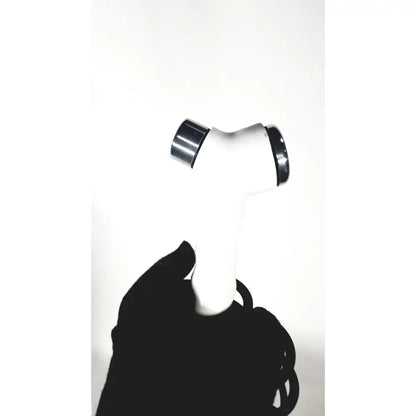 White t-shaped richmar winner evo st4 electrical hair dryer with black metallic caps for chiropractic physical therapy use