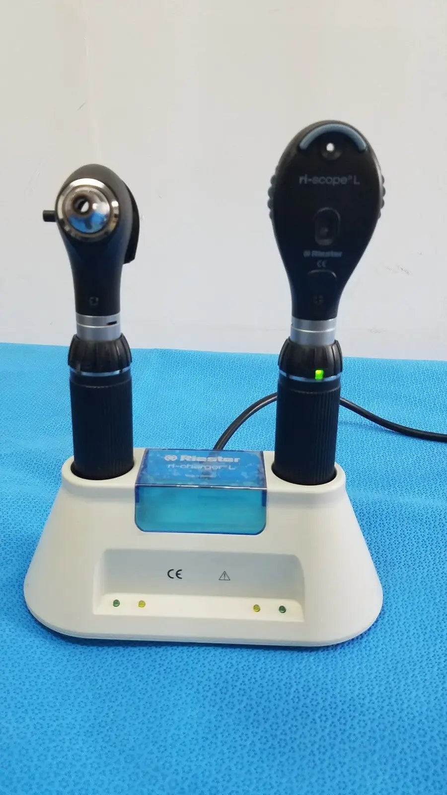 Reuse Medical Riester Ri-Charger L Charging Base with Otoscope and Ophthalmoscope Otoscopes & Ophthalmoscopes, as-is (for parts) product photo 1
