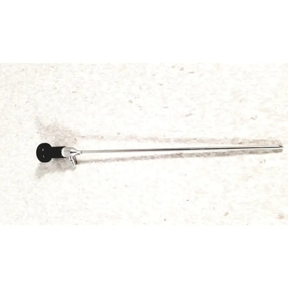 Silver rigid cystoscope 94509 with black handle and metallic joints designed for reuse medical procedures