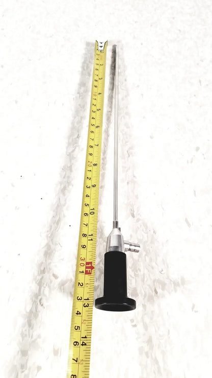 Rigid cystoscope 94509 with silver metallic shaft and black handle designed for reuse medical applications