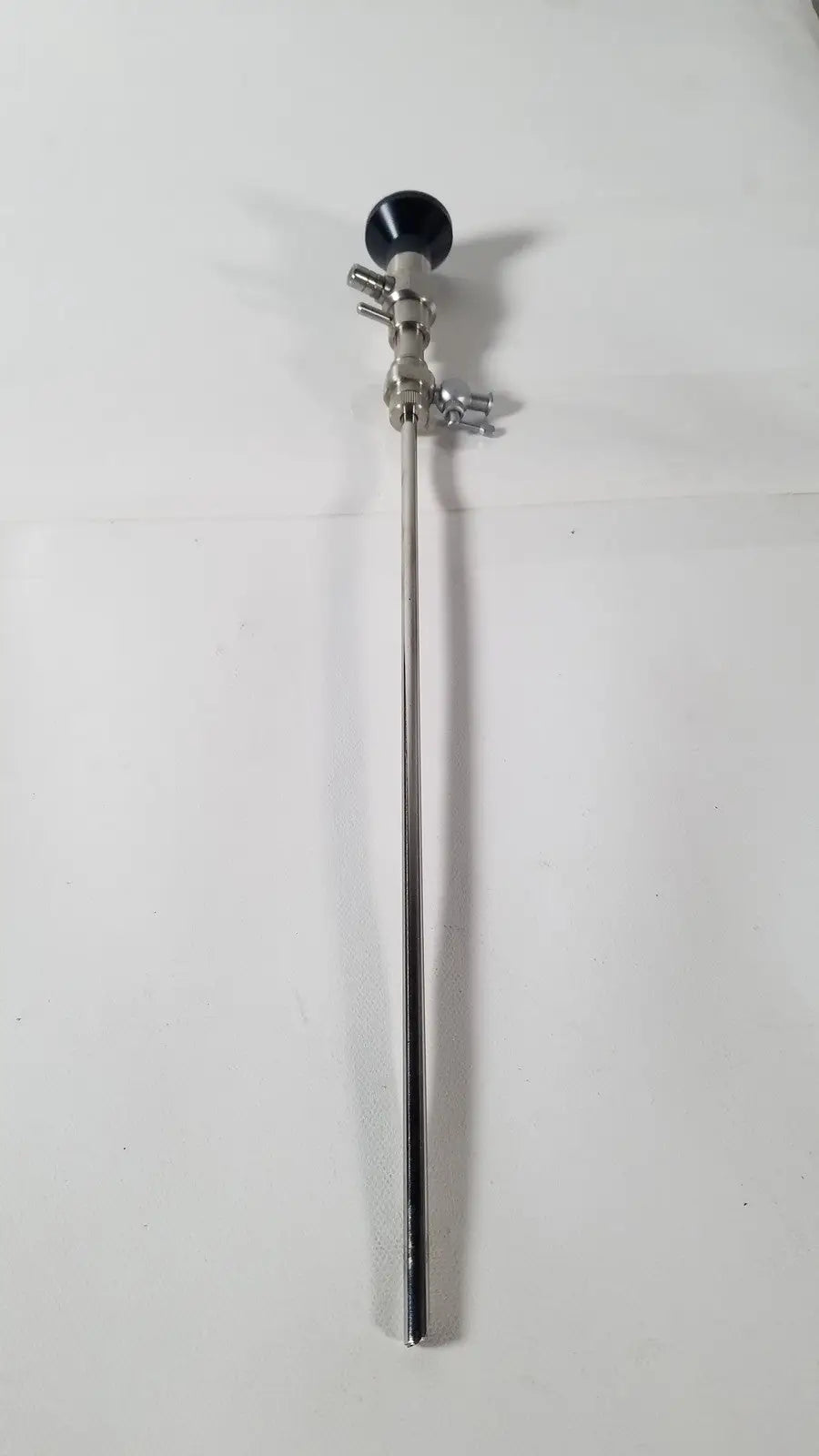 Silver rigid hysteroscopes endonest endoscope 01206 with black spherical tip and metallic joints for surgical use