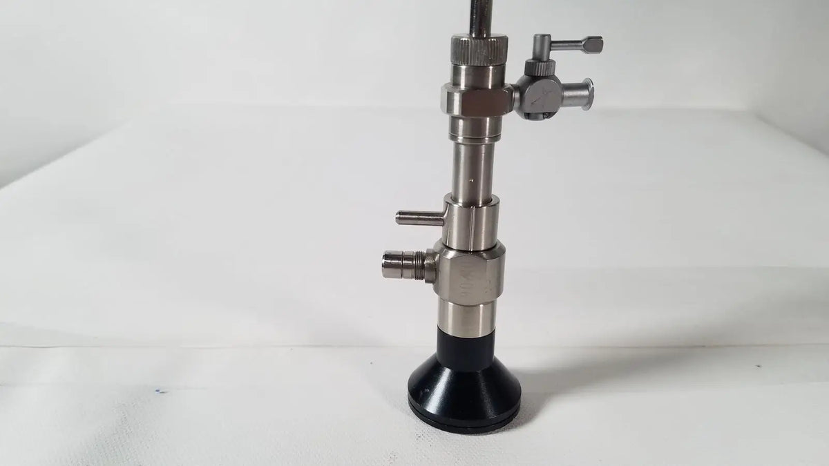 Stainless steel rigid hysteroscopes endonest endoscope with black rubber base and multiple adjustment knobs