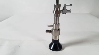 Stainless steel rigid hysteroscopes endonest endoscope with black rubber base and multiple adjustment knobs