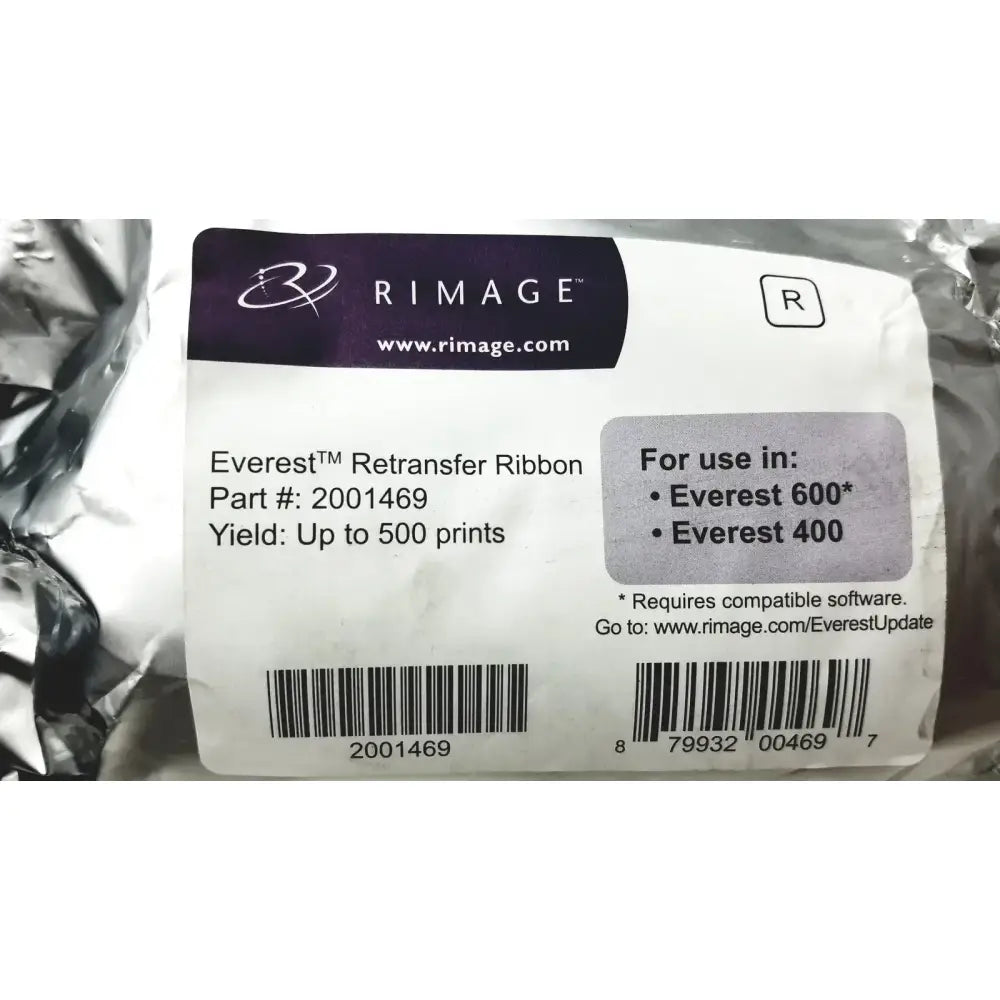 RIMAGE 2001469 Everest 600 / 400 Retransfer Ribbon Up to 500 Prints Retransfer Ribbon, as-is (for parts) product photo 5