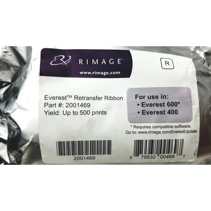 RIMAGE 2001469 Everest 600 / 400 Retransfer Ribbon Up to 500 Prints Retransfer Ribbon, as-is (for parts) product photo 5