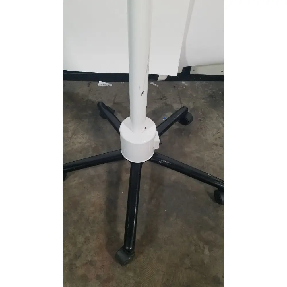 White and black rolling office chair base with five casters for ritter midmark 354-022 portable surgery procedure light