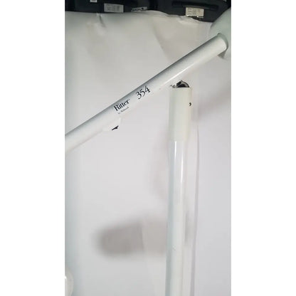 White ritter 354 metal frame with sleek cylindrical design and matte finish for portable surgery procedure light by ritter midmark