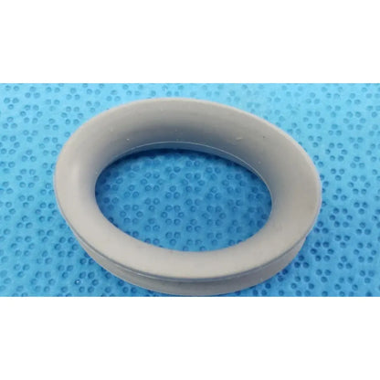 Gray rubber ring front side with smooth slightly textured surface designed for reuse medical applications