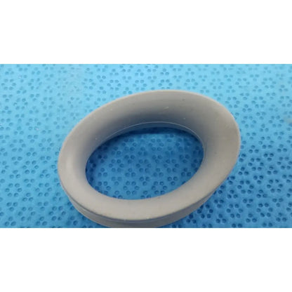Gray rubber ring front side with smooth slightly textured surface suitable for reuse medical applications